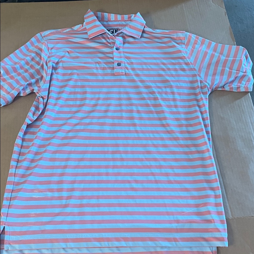 Striped Polo Shirt in Pink and Blue